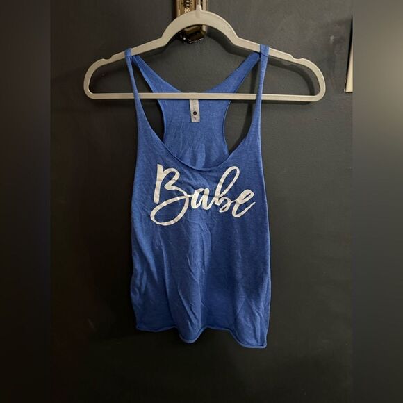 Next Level Apperal Babe Razorback Tank Top Blue Women's Size Small - Picture 1 of 7